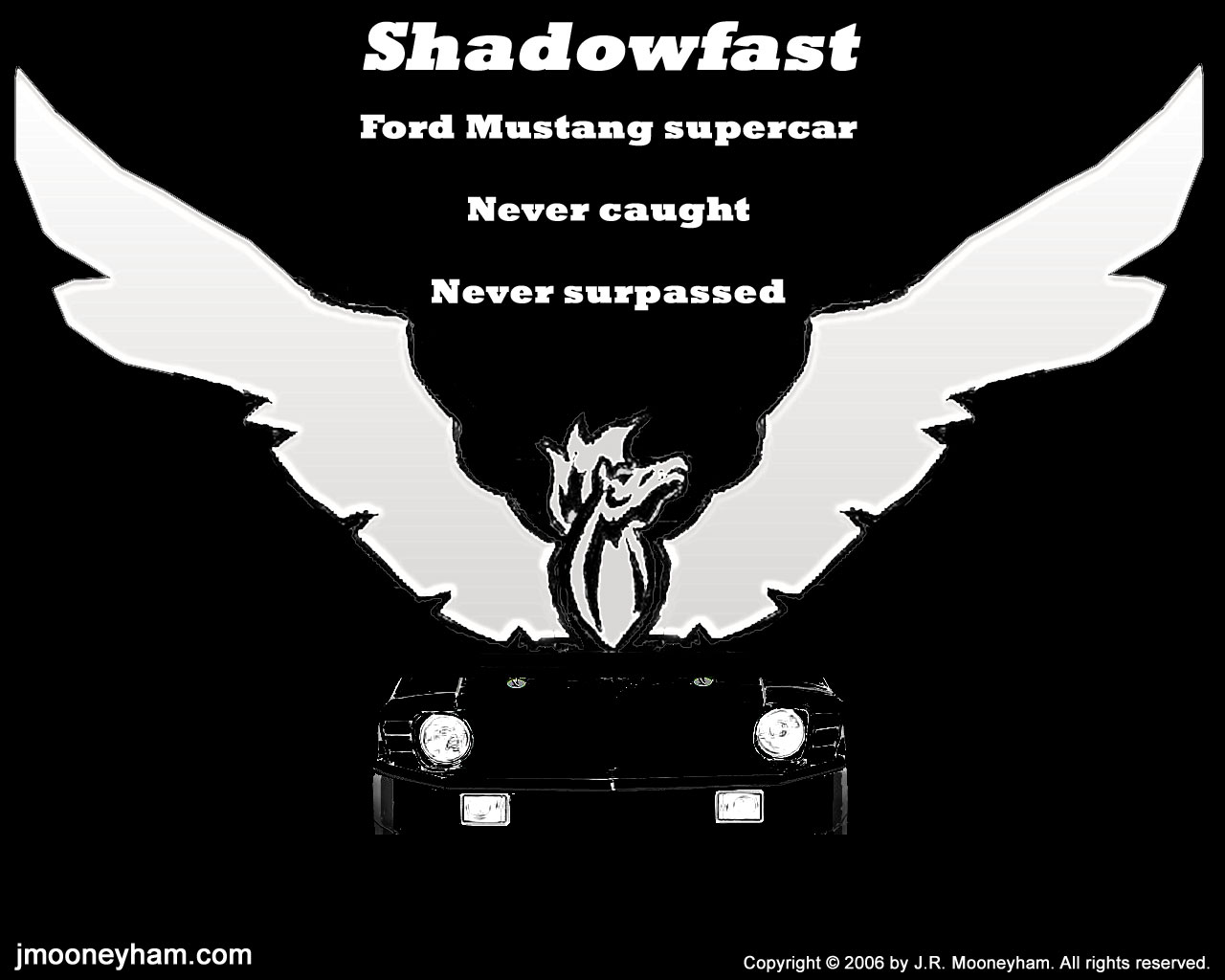 Free 1280x1024 jpeg desktop wallpaper (The ultimate Mustang supercar poster with metallic spread wings stallion decal symbol)