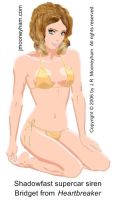 Thumbnail of bikini-clad blonde beauty Bridget Dufay from the Shadowfast supercar story Heartbreaker