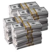 Thumbnail of stacks of cash money
